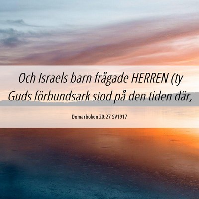 Picture 06 - Domarboken 20:27 SV1917 - Och Israels barn frågade HERREN (ty Guds - Bible Verse Picture