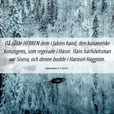 Picture 06 - Domarboken 4:2 SV1917 - Då sålde HERREN dem i Jabins hand, den - Bible Verse Picture
