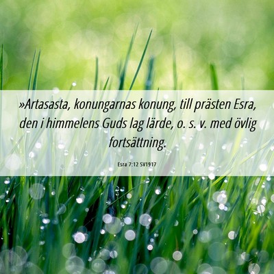 Picture 06 - Esra 7:12 SV1917 - »Artasasta, konungarnas konung, till prästen - Bible Verse Picture