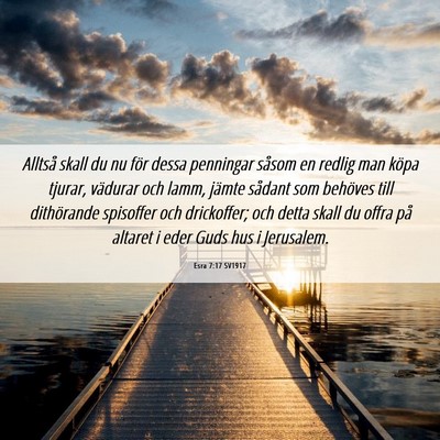 Picture 06 - Esra 7:17 SV1917 - Alltså skall du nu för dessa penningar såsom - Bible Verse Picture