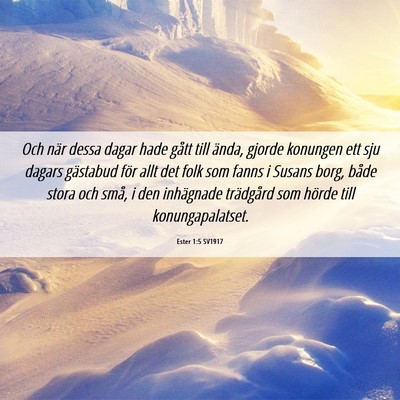 Picture 06 - Ester 1:5 SV1917 - Och när dessa dagar hade gått till ända, - Bible Verse Picture