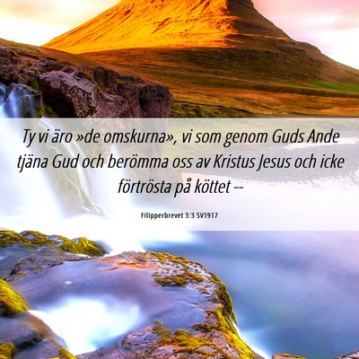 Picture 06 - Filipperbrevet 3:3 SV1917 - Ty vi äro »de omskurna», vi som genom Guds - Bible Verse Picture