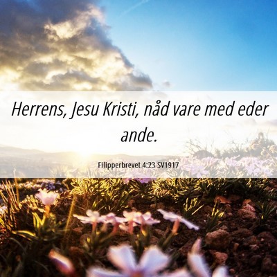 Picture 06 - Filipperbrevet 4:23 SV1917 - Herrens, Jesu Kristi, nåd vare med eder - Bible Verse Picture
