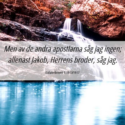 Picture 06 - Galaterbrevet 1:19 SV1917 - Men av de andra apostlarna såg jag ingen; - Bible Verse Picture