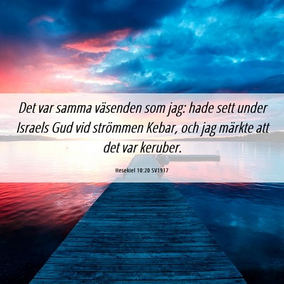 Picture 06 - Hesekiel 10:20 SV1917 - Det var samma väsenden som jag: hade sett under - Bible Verse Picture