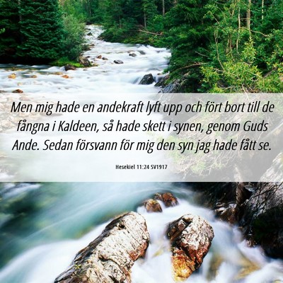 Picture 06 - Hesekiel 11:24 SV1917 - Men mig hade en andekraft lyft upp och fört bort - Bible Verse Picture