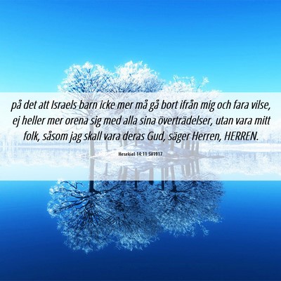 Picture 06 - Hesekiel 14:11 SV1917 - på det att Israels barn icke mer må gå bort - Bible Verse Picture