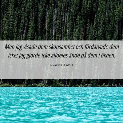 Picture 06 - Hesekiel 20:17 SV1917 - Men jag visade dem skonsamhet och fördärvade - Bible Verse Picture