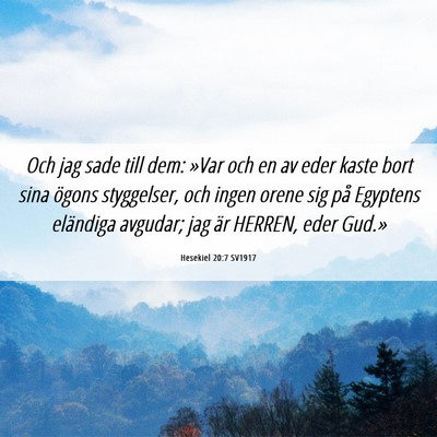Picture 06 - Hesekiel 20:7 SV1917 - Och jag sade till dem: »Var och en av eder kaste - Bible Verse Picture