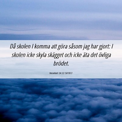 Picture 06 - Hesekiel 24:22 SV1917 - Då skolen I komma att göra såsom jag har - Bible Verse Picture