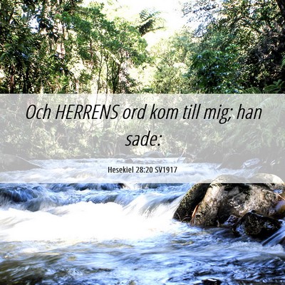 Picture 06 - Hesekiel 28:20 SV1917 - Och HERRENS ord kom till mig; han - Bible Verse Picture
