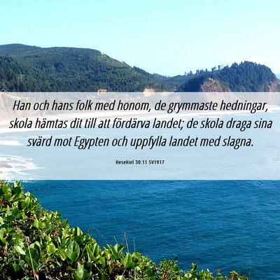 Picture 06 - Hesekiel 30:11 SV1917 - Han och hans folk med honom, de grymmaste - Bible Verse Picture