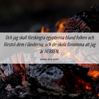 Picture 06 - Hesekiel 30:26 SV1917 - Och jag skall förskingra egyptierna bland folken - Bible Verse Picture