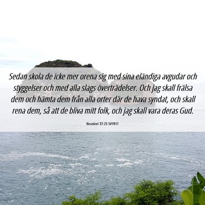 Picture 06 - Hesekiel 37:23 SV1917 - Sedan skola de icke mer orena sig med sina - Bible Verse Picture