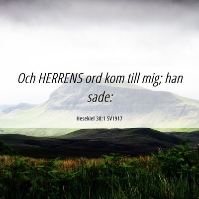 Picture 06 - Hesekiel 38:1 SV1917 - Och HERRENS ord kom till mig; han - Bible Verse Picture