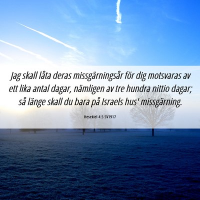 Picture 06 - Hesekiel 4:5 SV1917 - Jag skall låta deras missgärningsår för dig - Bible Verse Picture