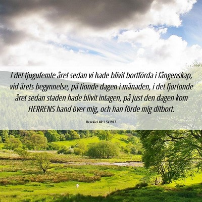 Picture 06 - Hesekiel 40:1 SV1917 - I det tjugufemte året sedan vi hade blivit - Bible Verse Picture