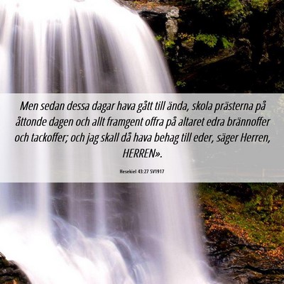 Picture 06 - Hesekiel 43:27 SV1917 - Men sedan dessa dagar hava gått till ända, - Bible Verse Picture
