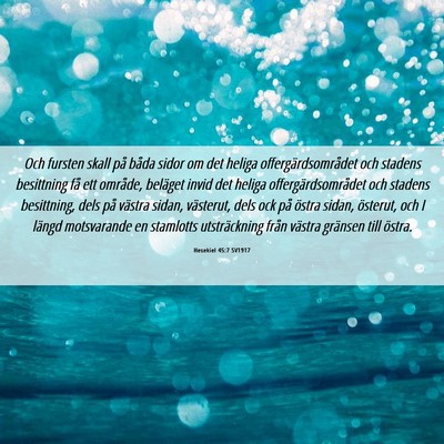 Picture 06 - Hesekiel 45:7 SV1917 - Och fursten skall på båda sidor om det heliga - Bible Verse Picture