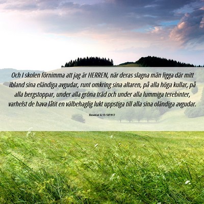 Picture 06 - Hesekiel 6:13 SV1917 - Och I skolen förnimma att jag är HERREN, när - Bible Verse Picture