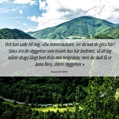 Picture 06 - Hesekiel 8:6 SV1917 - Och han sade till mig: »Du människobarn, ser du - Bible Verse Picture