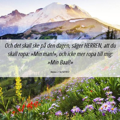 Picture 06 - Hosea 2:16 SV1917 - Och det skall ske på den dagen, säger HERREN, - Bible Verse Picture