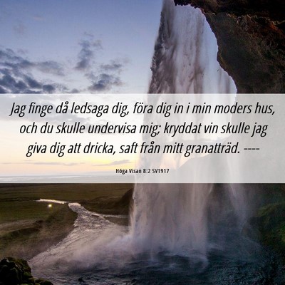 Picture 06 - Höga Visan 8:2 SV1917 - Jag finge då ledsaga dig, föra dig in i min - Bible Verse Picture