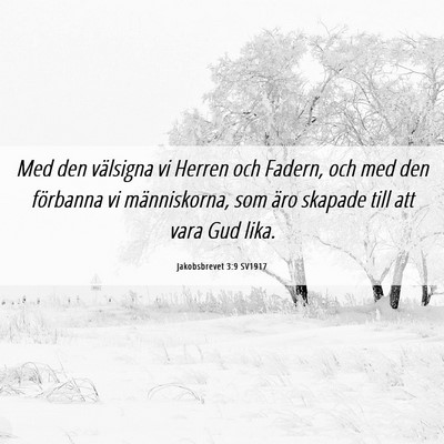 Picture 06 - Jakobsbrevet 3:9 SV1917 - Med den välsigna vi Herren och Fadern, och med - Bible Verse Picture
