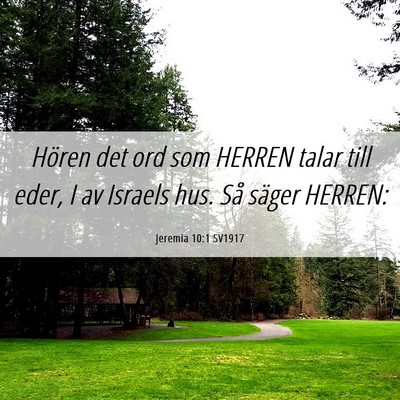 Picture 06 - Jeremia 10:1 SV1917 - Hören det ord som HERREN talar till eder, I av - Bible Verse Picture