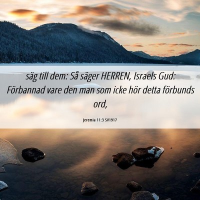 Picture 06 - Jeremia 11:3 SV1917 - säg till dem: Så säger HERREN, Israels Gud: - Bible Verse Picture