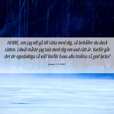 Picture 06 - Jeremia 12:1 SV1917 - HERRE, om jag vill gå till rätta med dig, så - Bible Verse Picture