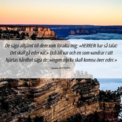 Picture 06 - Jeremia 23:17 SV1917 - De säga alltjämt till dem som förakta mig: - Bible Verse Picture