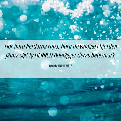 Picture 06 - Jeremia 25:36 SV1917 - Hör huru herdarna ropa, huru de väldige i - Bible Verse Picture
