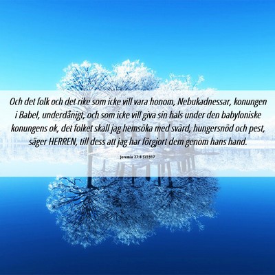 Picture 06 - Jeremia 27:8 SV1917 - Och det folk och det rike som icke vill vara - Bible Verse Picture
