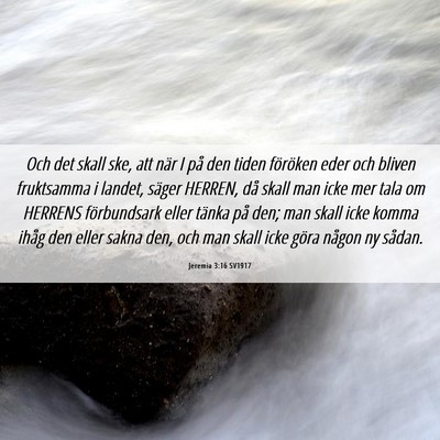Picture 06 - Jeremia 3:16 SV1917 - Och det skall ske, att när I på den tiden - Bible Verse Picture