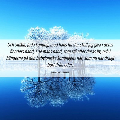 Picture 06 - Jeremia 34:21 SV1917 - Och Sidkia, Juda konung, med hans furstar skall - Bible Verse Picture