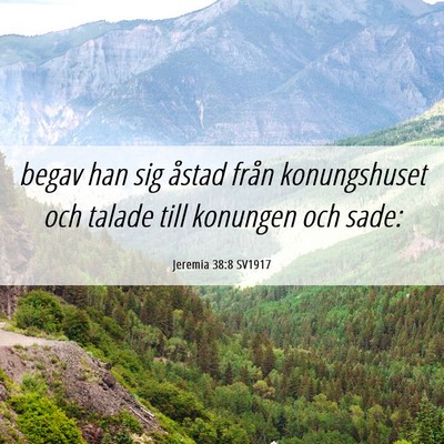 Picture 06 - Jeremia 38:8 SV1917 - begav han sig åstad från konungshuset och - Bible Verse Picture