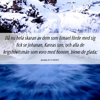 Picture 06 - Jeremia 41:13 SV1917 - Då nu hela skaran av dem som Ismael förde med - Bible Verse Picture