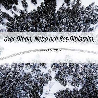 Picture 06 - Jeremia 48:22 SV1917 - över Dibon, Nebo och - Bible Verse Picture