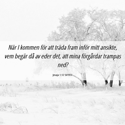 Picture 06 - Jesaja 1:12 SV1917 - När I kommen för att träda fram inför mitt - Bible Verse Picture