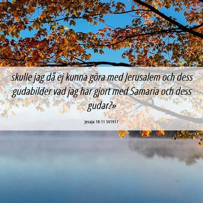 Picture 06 - Jesaja 10:11 SV1917 - skulle jag då ej kunna göra med Jerusalem och - Bible Verse Picture