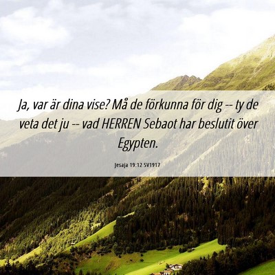 Picture 06 - Jesaja 19:12 SV1917 - Ja, var är dina vise? Må de förkunna för dig - Bible Verse Picture