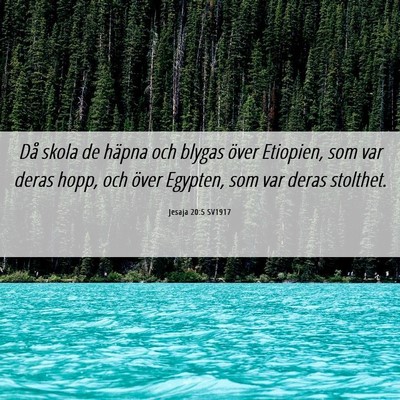Picture 06 - Jesaja 20:5 SV1917 - Då skola de häpna och blygas över Etiopien, - Bible Verse Picture