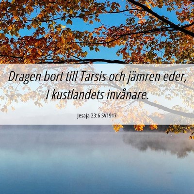 Picture 06 - Jesaja 23:6 SV1917 - Dragen bort till Tarsis och jämren eder, I - Bible Verse Picture