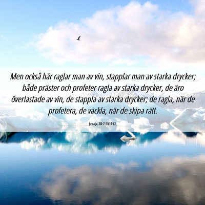 Picture 06 - Jesaja 28:7 SV1917 - Men också här raglar man av vin, stapplar man - Bible Verse Picture
