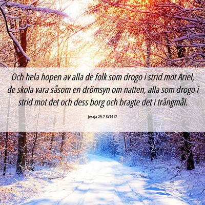 Picture 06 - Jesaja 29:7 SV1917 - Och hela hopen av alla de folk som drogo i strid - Bible Verse Picture