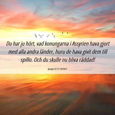 Picture 06 - Jesaja 37:11 SV1917 - Du har ju hört, vad konungarna i Assyrien hava - Bible Verse Picture