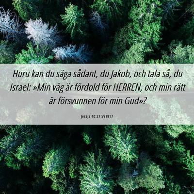 Picture 06 - Jesaja 40:27 SV1917 - Huru kan du säga sådant, du Jakob, och tala - Bible Verse Picture