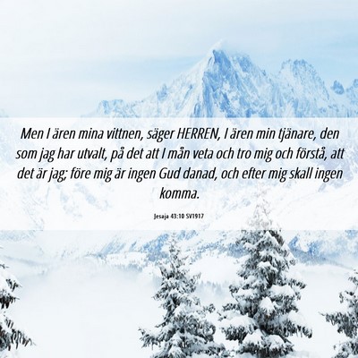 Picture 06 - Jesaja 43:10 SV1917 - Men I ären mina vittnen, säger HERREN, I ären - Bible Verse Picture