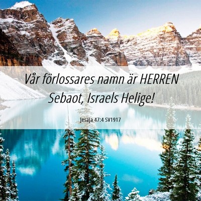 Picture 06 - Jesaja 47:4 SV1917 - Vår förlossares namn är HERREN Sebaot, Israels - Bible Verse Picture